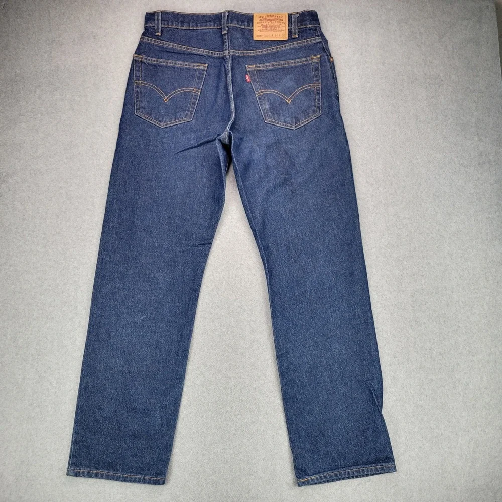 Levi's 505 Straight Leg Jeans Mens Fits 33x30 Dark Indigo Regular Fit 90s